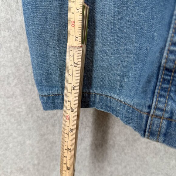 Levis Womens Denim Skirtall Overalls Dress Size M Light Wash Casual Adjustable - Picture 12 of 13